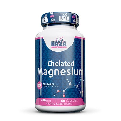 Haya Labs Chelated Magnesium 200 мг - 60 капс, магній для м’язів та нервової системи організму
