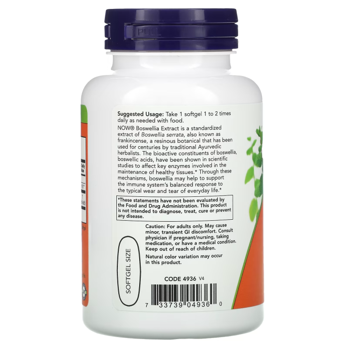 NOW Foods Boswellia Extract 500 mg 90 softgels, екстракт босвелії