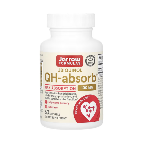 Jarrow Formulas Ubiquinol QH-Absorb 100 mg 60 мягких капсул — активный коэнзим Q10