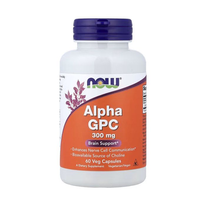 NOW Foods Alpha GPC 300 mg 60 капсул -  растительный источник холина
