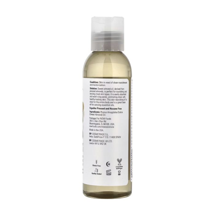 NOW Foods Almond Oil 118 мл - олія солодкого мигдалю для шкіри, масажу й волосся