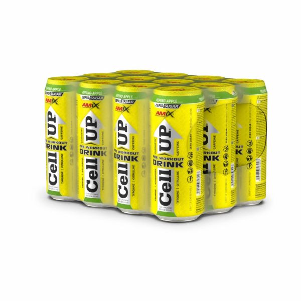 AMIX AmixPro CellUP Pre Workout 12 x 500 мл Apple — готовый предтренировочный напиток