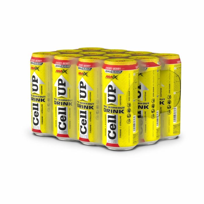 AMIX AmixPro CellUP Pre Workout 12 x 500 мл Cherry Berries — готовый предтренировочный напиток