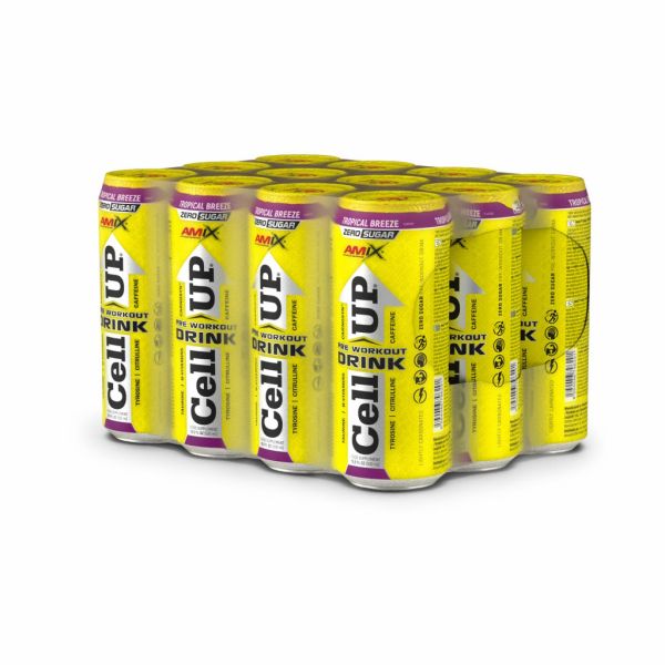 AMIX AmixPro CellUP Pre Workout 12 x 500 мл Tropical Breeze — готовый предтренировочный напиток