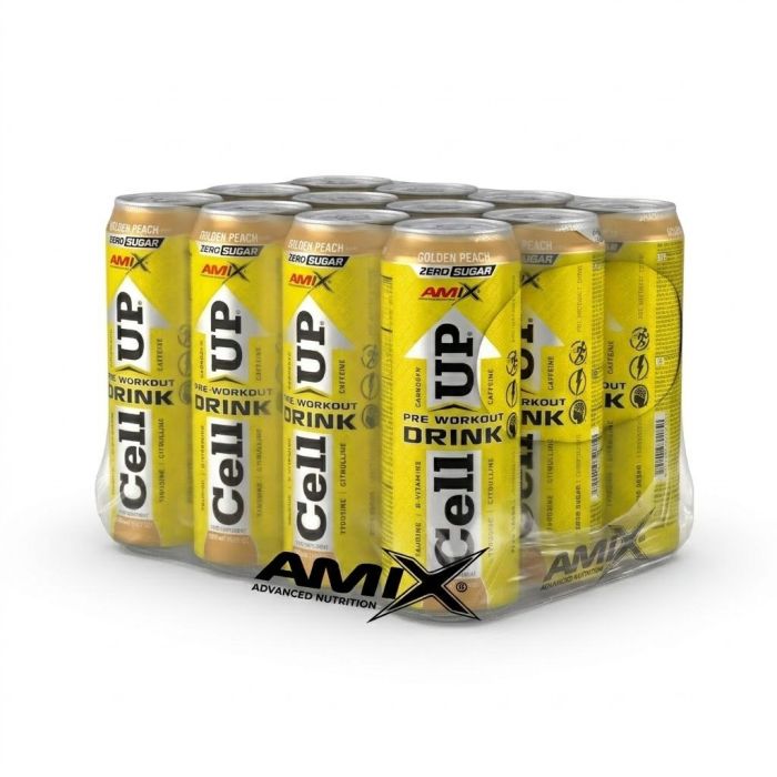 AMIX AmixPro CellUP Pre Workout 12 x 500 мл Peach — готовый предтренировочный напиток