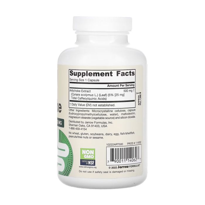 Jarrow Formulas Artichoke 500 mg 180 вег. капсул - екстракт артишоку
