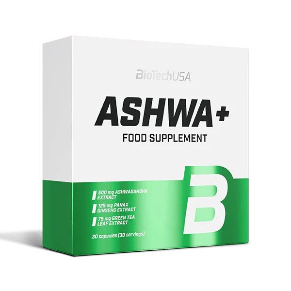 BioTech USA Ashwa+ 30 капсул - экстракт ашваганды с женьшенем