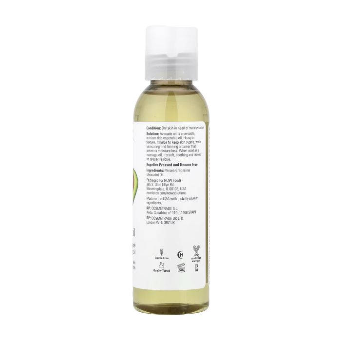 NOW Solutions Avocado Oil 118 мл - олія авокадо холодного віджиму для шкіри