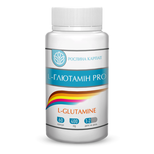 Рослина Карпат L-Глютамін Pro 400 mg 60 капсул, л-глютамин