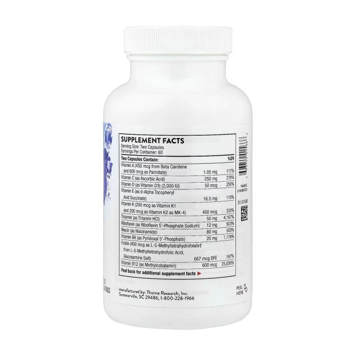 Thorne Basic Nutrients 2/Day 120 капсул — мультивитаминный комплекс на 60 порций