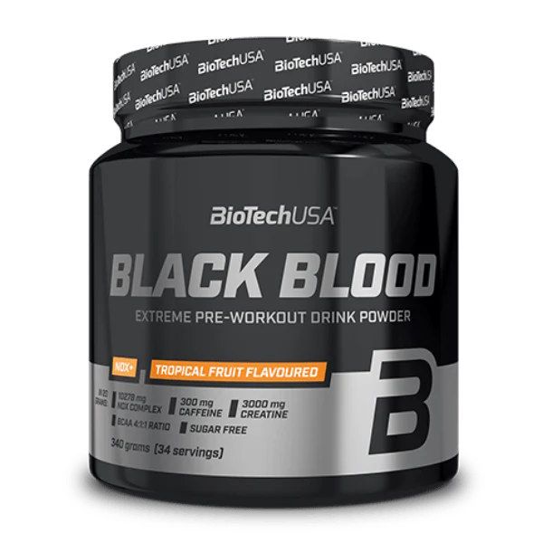 BioTech USA Black Blood NOX+ 340 г - передтренувальний комплекс із NO-блоком