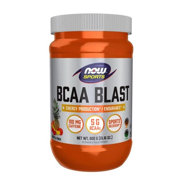 NOW Foods Sports BCAA Blast 600 g - амінокислоти BCAA 2:1:1 з кофеїном