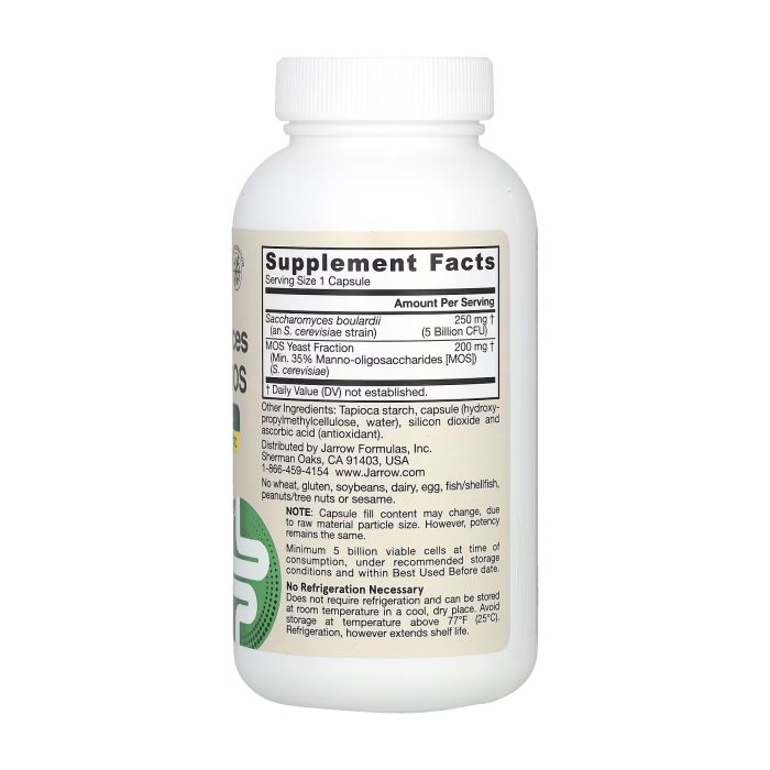 Jarrow Formulas Saccharomyces Boulardii + MOS 5 Billion CFU 90 вег. капсул - буларді з пребіотиком