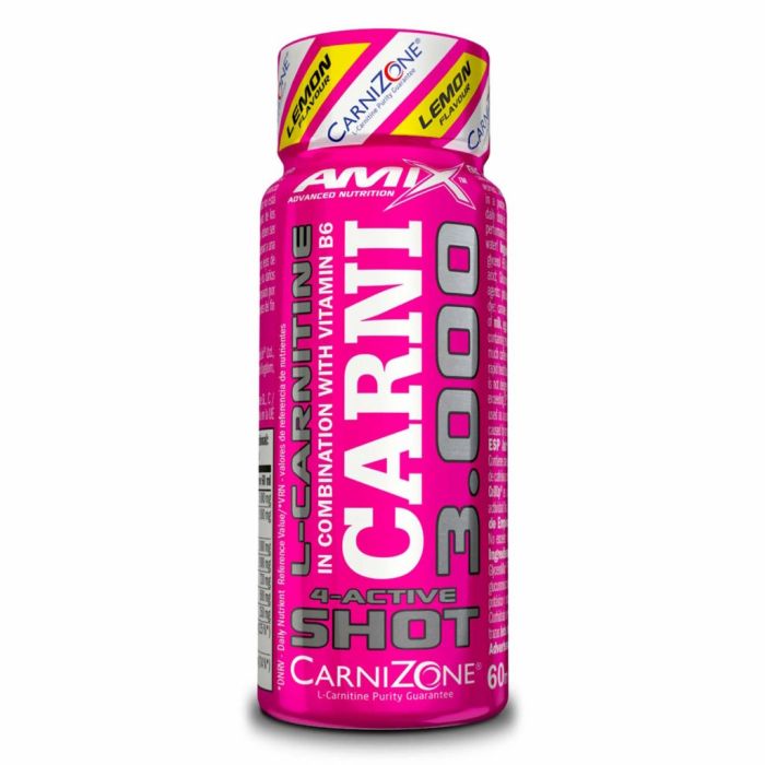 AMIX CarniShot 3000 20 x 60 мл Lemon — жидкий L-карнитин 3000 мг в порции