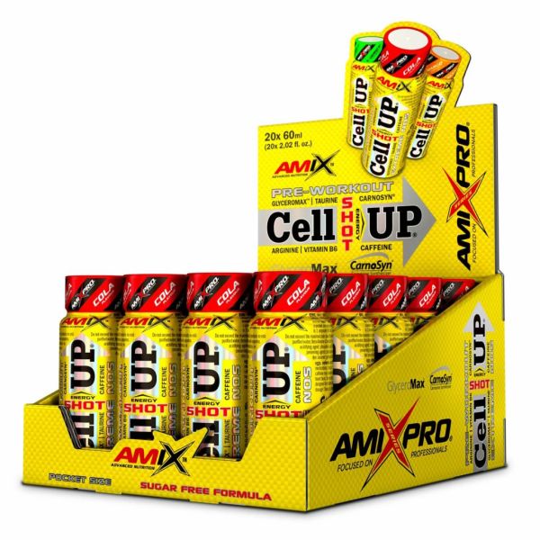AMIX AmixPro CellUP Shot 20 x 60 мл Cola — концентрированный предтрен с 5 г бета-аланина