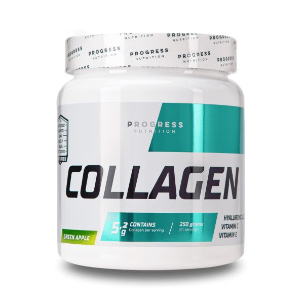 Progress Nutrition Collagen 250 gr Green Apple - колаген з гіалуроновою кислотою та вітамінами