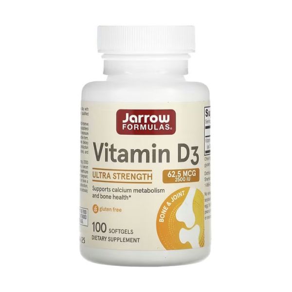 Jarrow Formulas Vitamin D3 2500 IU 100 капсул — вітамін Д3 холекальциферол