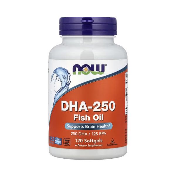 NOW Foods DHA-250 Fish Oil 120 софтгелів - риб'ячий жир, омега-3