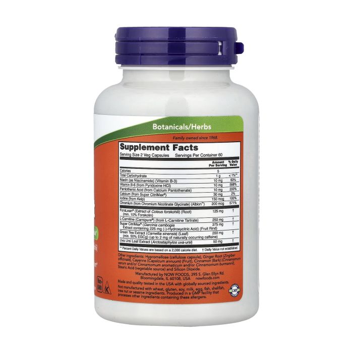 NOW Foods Diet Support 120 капсул - комплекс вітамінів, хрому, йоду та рослинних екстрактів