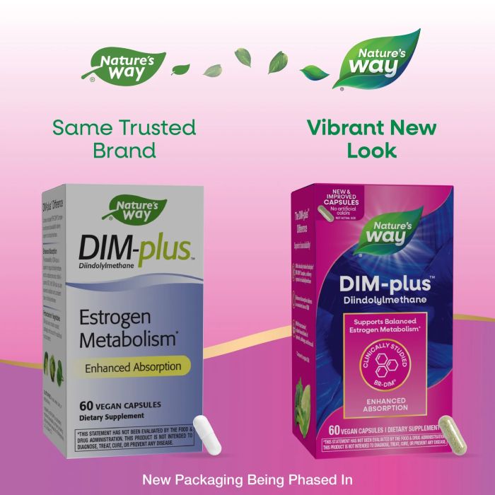 Natures Way DIM-Plus Estrogen Metabolism 60 капсул - для підтримки рівню естрогену