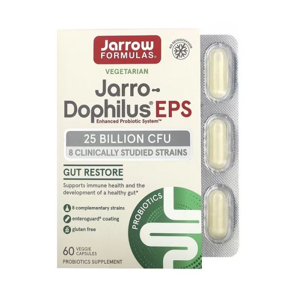 Jarrow Formulas Jarro-Dophilus EPS 25 Billion CFU 60 капсул — пробіотик 8 штамів