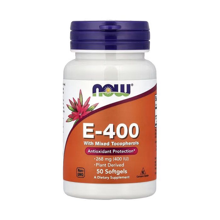 NOW Foods E-400 268 mg (400 IU) 50 капсул - вітамін E d-альфа-токоферол