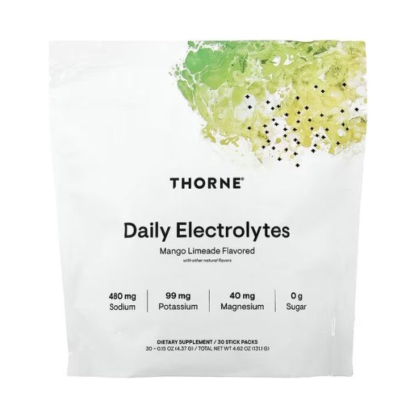 Thorne Daily Electrolytes Mango Limeade 30 стиков по 4,37 г — электролитная смесь