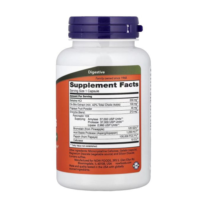 NOW Foods Super Enzymes 90 капсул - комплекс травних ферментів