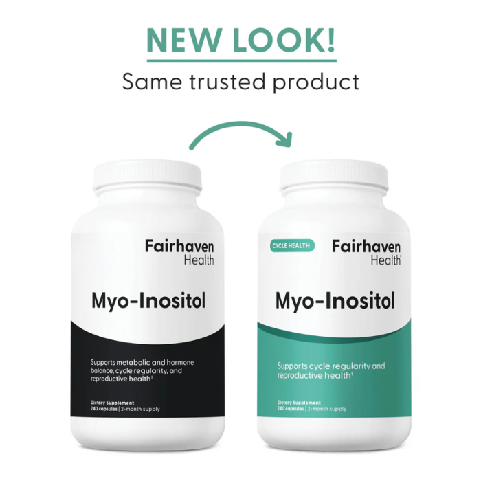Fairhaven Health Myo-Inositol 240 капсул - инозитол для гормонального баланса