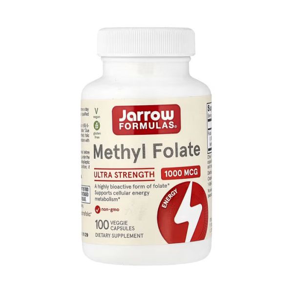 Jarrow Formulas Methyl Folate 1000 mcg 100 капсул — активный фолат 5-MTHF