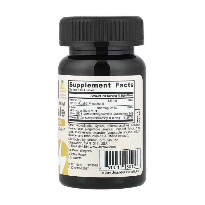 Jarrow Formulas Methyl B-12 & Methyl Folate + P-5-P 100 жувальних таблеток - активні форми B-вітамінів