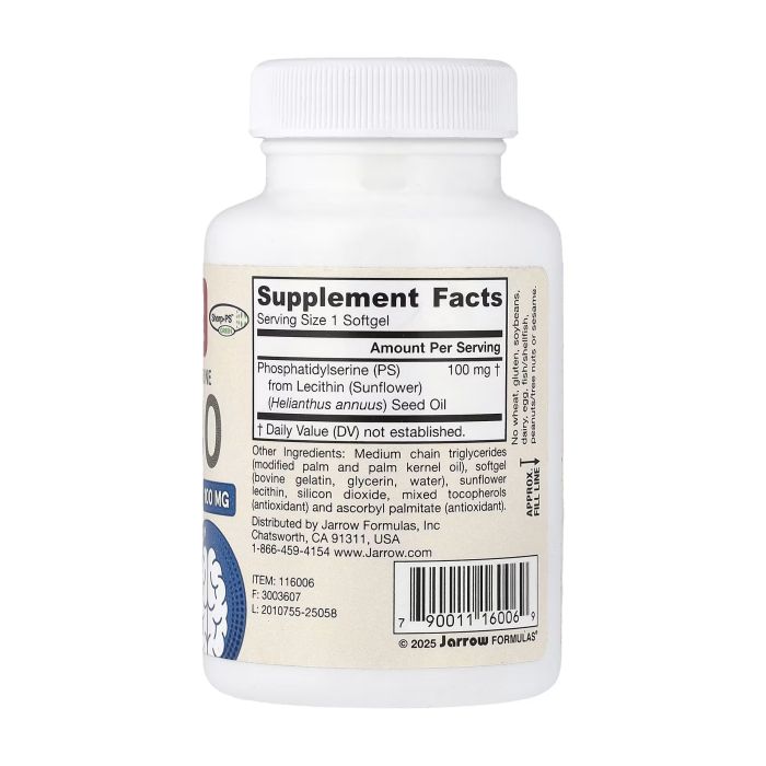 Jarrow Formulas PS100 Phosphatidylserine 100 mg 60 капсул — фосфатидилсерин