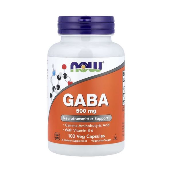 NOW Foods GABA 500 mg 100 капсул - ГАМК з вітаміном B6
