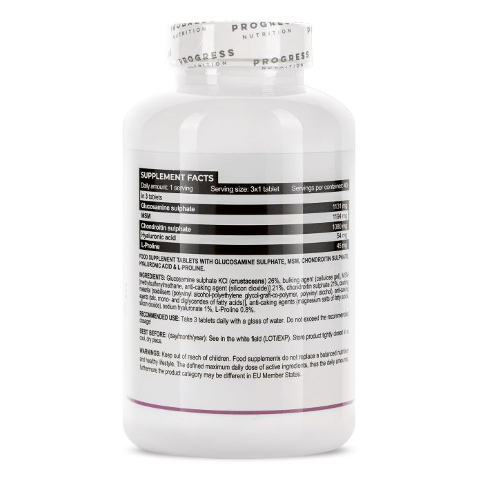 Progress Nutrition Glucosamine Chondroitin MSM Complex 120 таблеток - підтримка суглобів, хрящів і рухливості