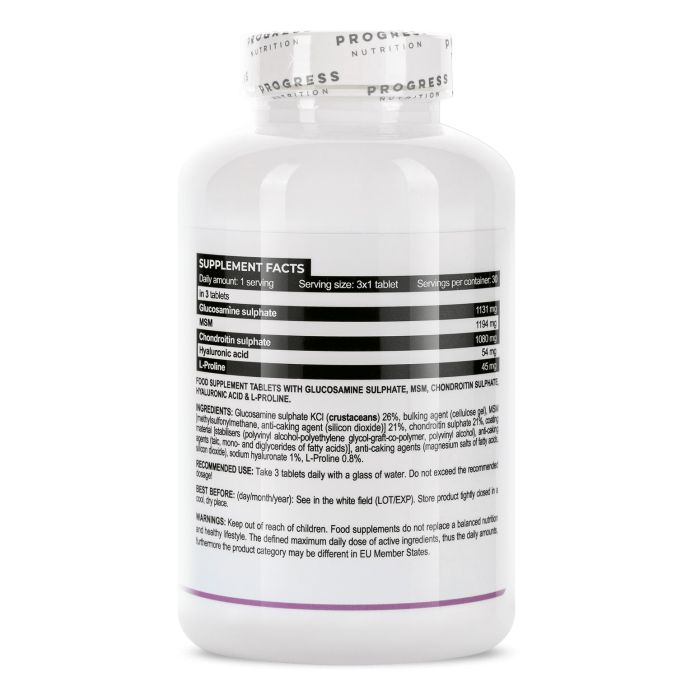 Progress Nutrition Glucosamine Chondroitin MSM Complex 90 таблеток - підтримка суглобів, хрящів і рухливості