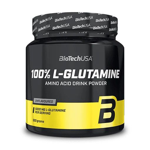 BioTech USA 100% L-Glutamine 500 г - чистий L-глутамін в порошку