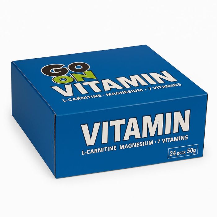 Go On Vitamin Bar блок 24 шт. х 50 г — кокосовые батончики с магнием, L-карнитином и витаминами