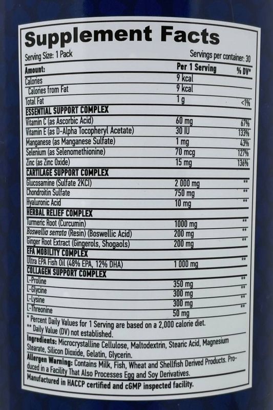 Haya Labs Joint Max 30 пак, комплекс для суставов и связок