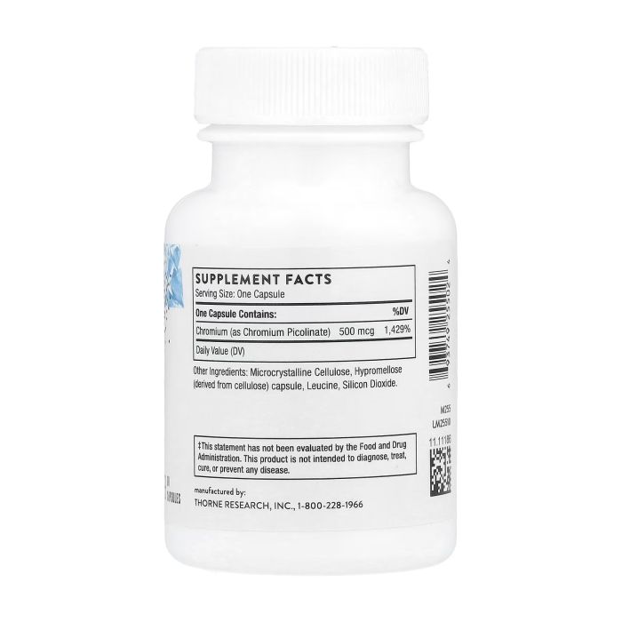 Thorne Chromium Picolinate 500 мкг 60 капсул — піколінат хрому