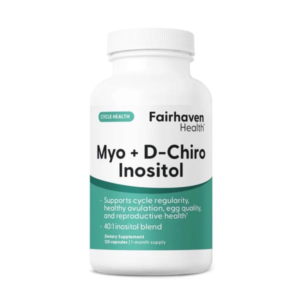 Fairhaven Health Myo + D-Chiro Inositol 120 капсул - комплекс инозитолов 40:1
