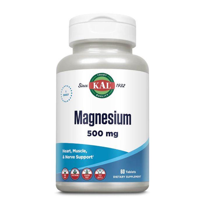 KAL Magnesium One Daily 500 mg - 60 таб, магний с аргинином и глютамином