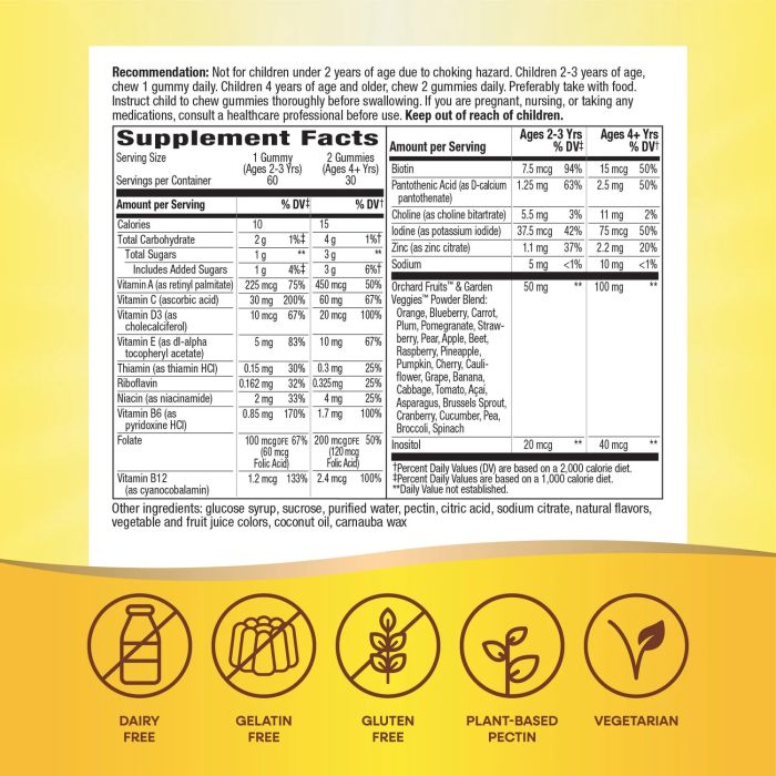 Natures Way Alive! Kids Gummy Multivitamin Cherry, Orange & Grape 60 жувальних пастилок для дітей