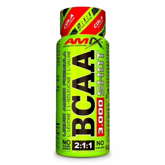 AMIX BCAA Shot 20 x 60 мл Cola — рідкі BCAA 2:1:1, 3000 мг у порції