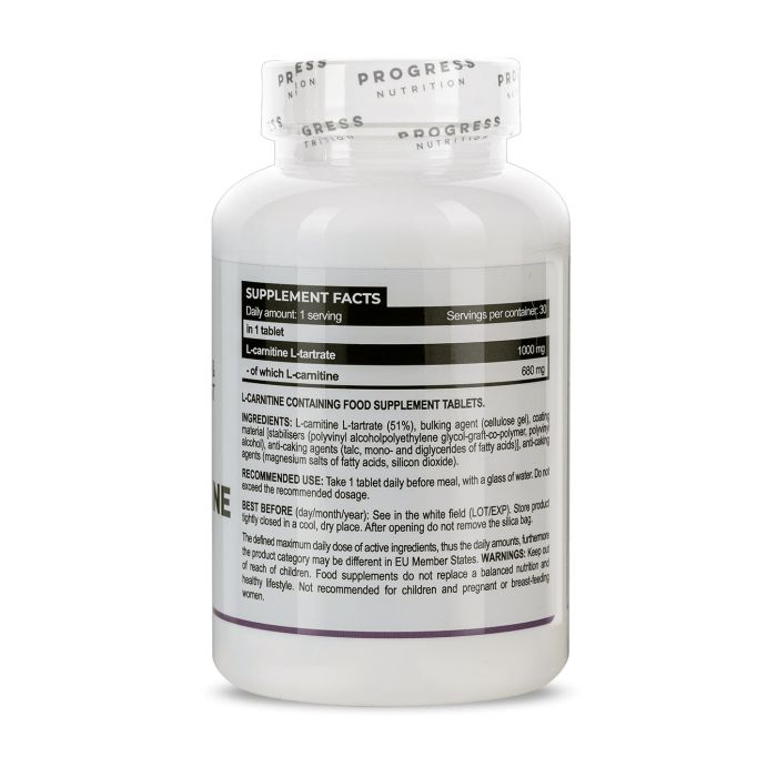 Progress Nutrition L-Carnitine 1000 mg 30 таблеток - карнітин для енергії