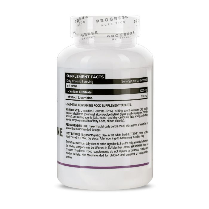 Progress Nutrition L-carnitine 1000 mg 60 таблеток - карнітин для енергії