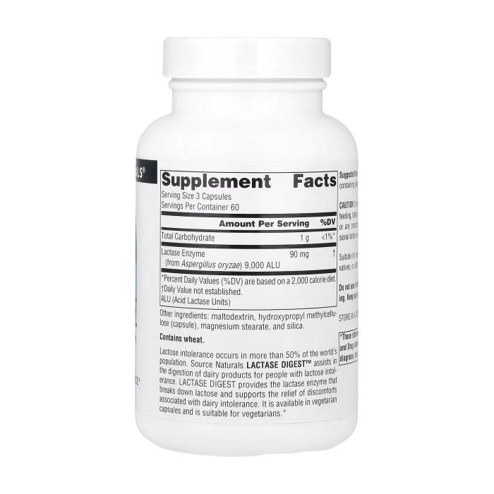 Source Naturals Lactase Digest 180 капсул - лактаза при непереносимости лактозы