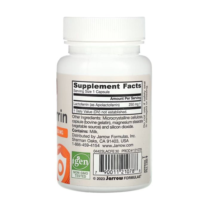 Jarrow Formulas Lactoferrin 250 mg 30 капсул - апо-лактоферрин