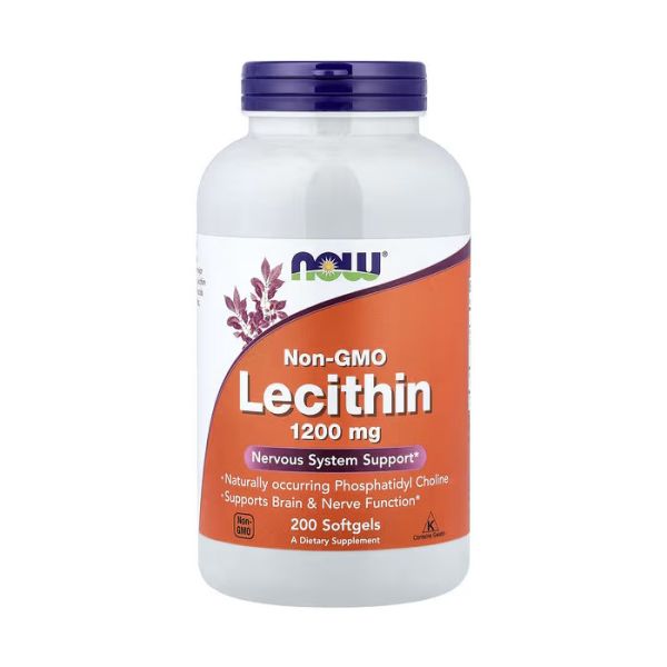 NOW Foods Lecithin 1200 mg 200 софтгелів - соєвий лецитин із фосфатидилхоліном