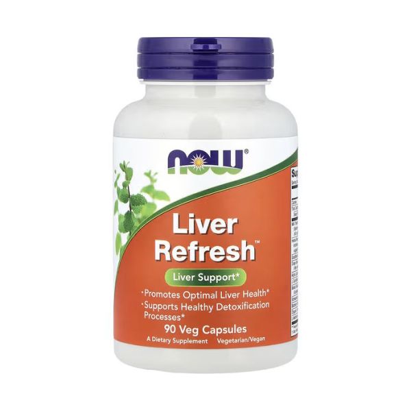 NOW Foods Liver Refresh 90 капсул - ботанічна формула для печінки з розторопшею та силімарином