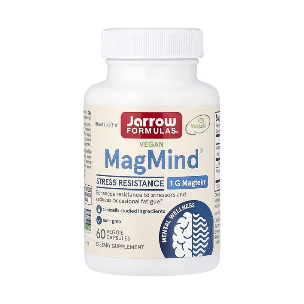 Jarrow Formulas MagMind 60 капсул — магній L-треонат, теанін, родіола